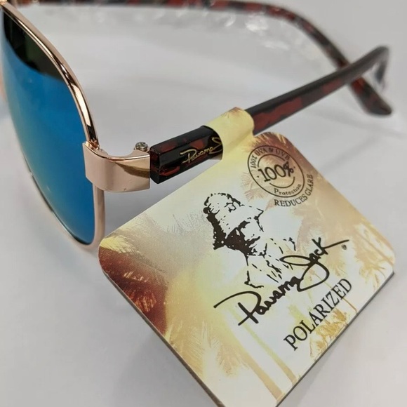 New Rose Gold Ladies Blue Polarized Sunglasses - Picture 3 of 10